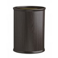 14" Woodcraft Ebony Oval Metal Waste Basket